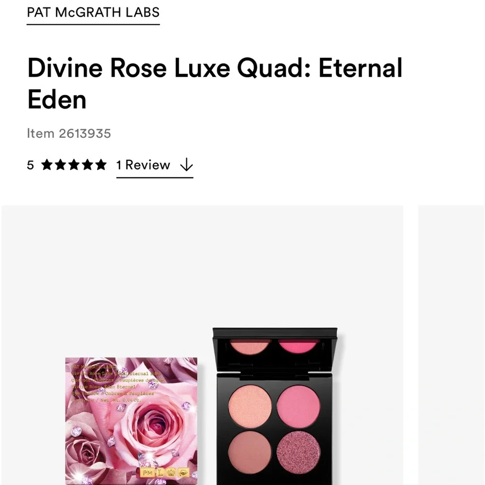 Pat McGrath Divine Rose Luxe Quad: Eternal Eden - Picture 2 of 2